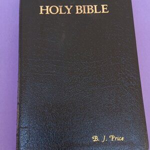 1989 National Bible Press Authorized King James Bible Leather Cover Personalized